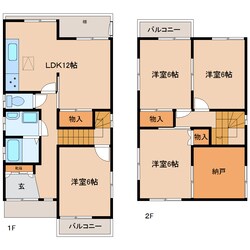 西ノ京駅 徒歩21分 1-2階の物件間取画像